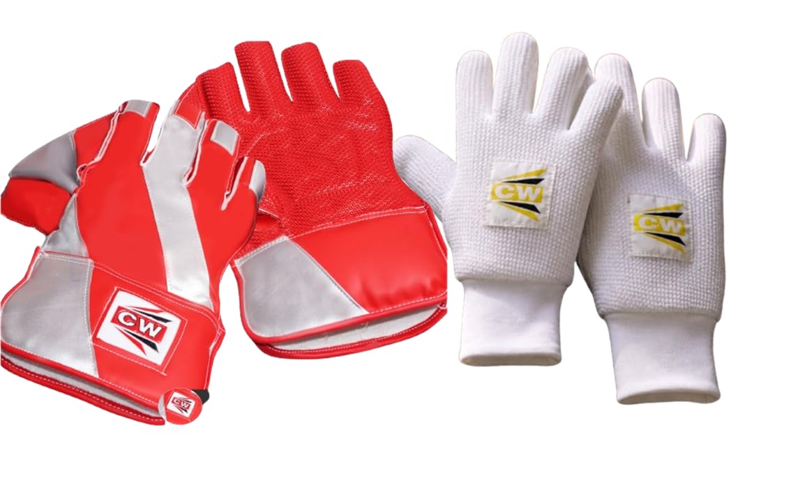 CW Diamond Premium Cricket Wicket Keeping Gloves with Cotton Inners | Ideal for Practice, Training & Competitive Matches-image-17