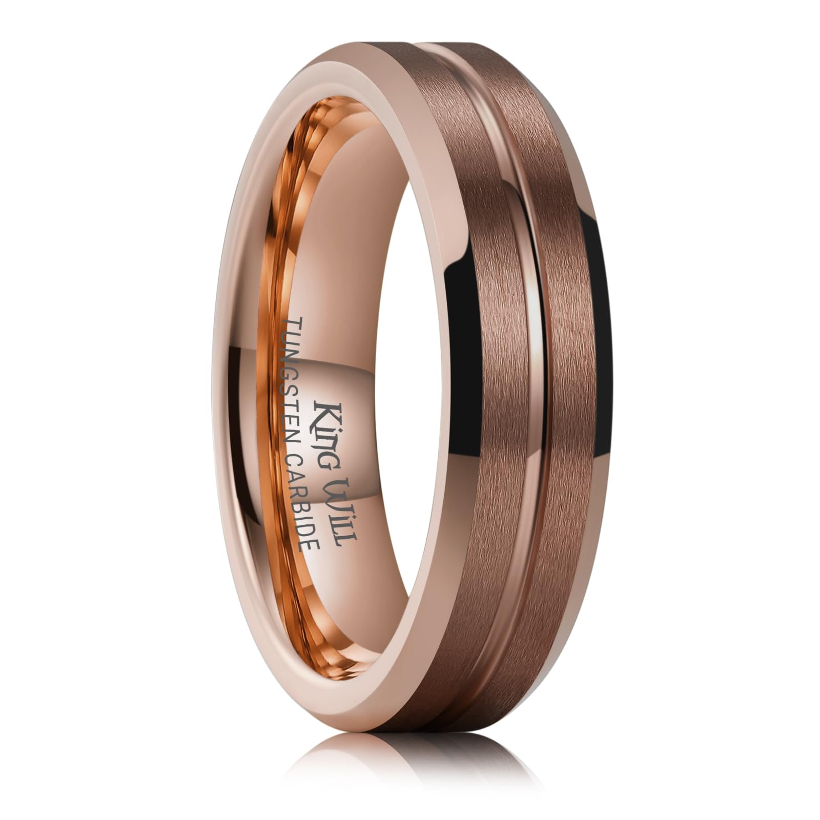 King Will Tungsten Carbide Wedding Band for Men Size 4-16