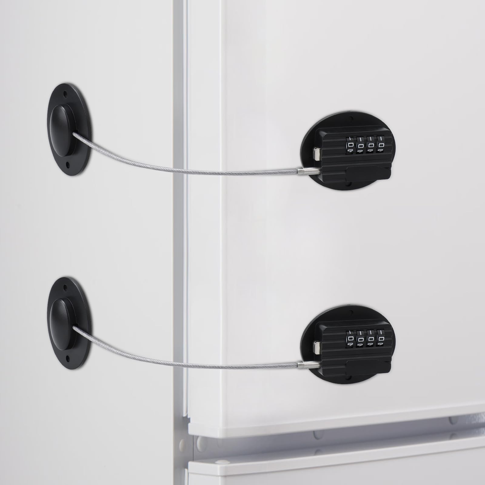 2 Pcs Securite Fenetre Enfant, Serrures à Combinaison, Verrou de Réfrigérateur avec Code Serrure Frigo Forte Forte Adhésif Serrure Frigo, Cadenas Frigo pour Bloque Porte Placard Armoire Tiroir Laveuse