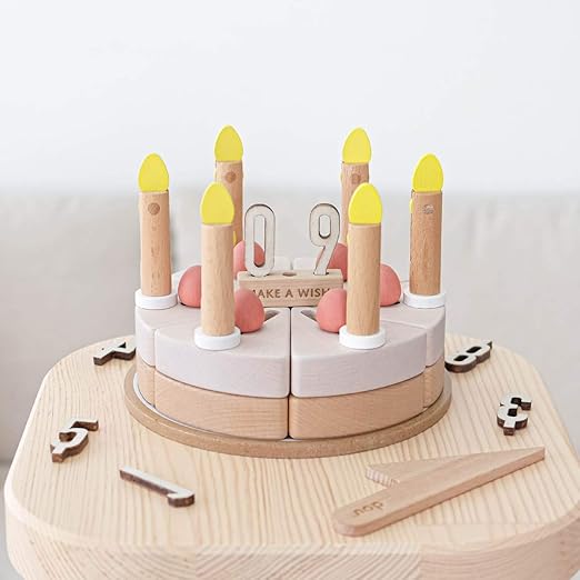 Amazon Dou ドウ Make A Wish おままごとセット ケーキセット 木のおもちゃ おままごと 出産祝い ままごと用調理器具 知育玩具 子どもの誕生日プレゼント 食べ物 おもちゃ