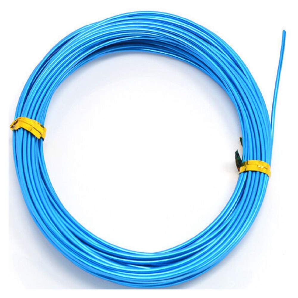 POLYBAGSTORES 1.5mm x 10 Metres - DODGER BLUE - Aluminium Craft Wire, Jewellery Modelling Florist Wire Findings - Available in 26 Colours
