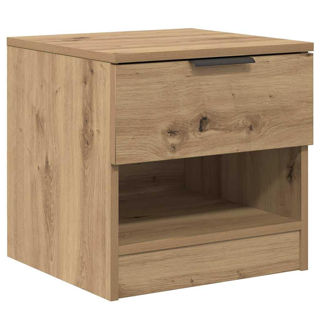 Table de chevet 2 pièces chêne artisanal 40 x 39 x 40 cm