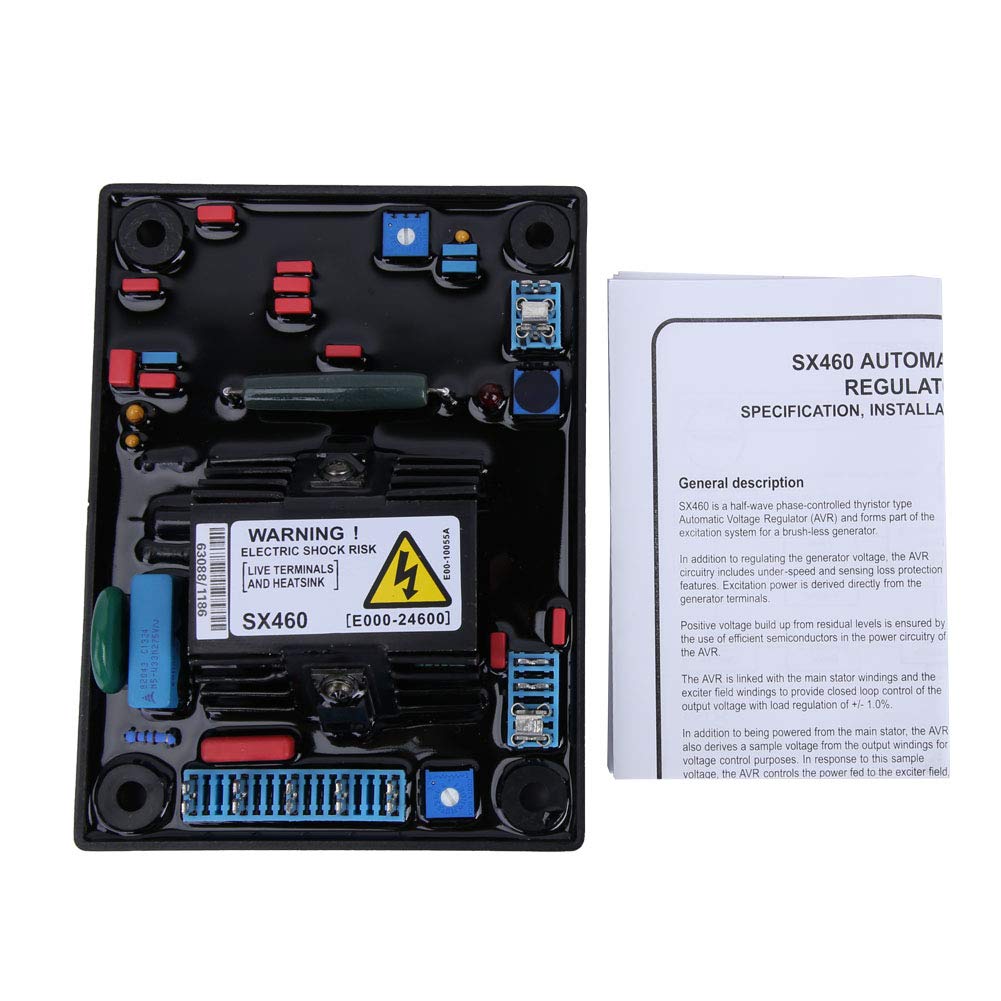 Regulador de voltaje monofásico SX460-A AVR Ajuste suave para generador