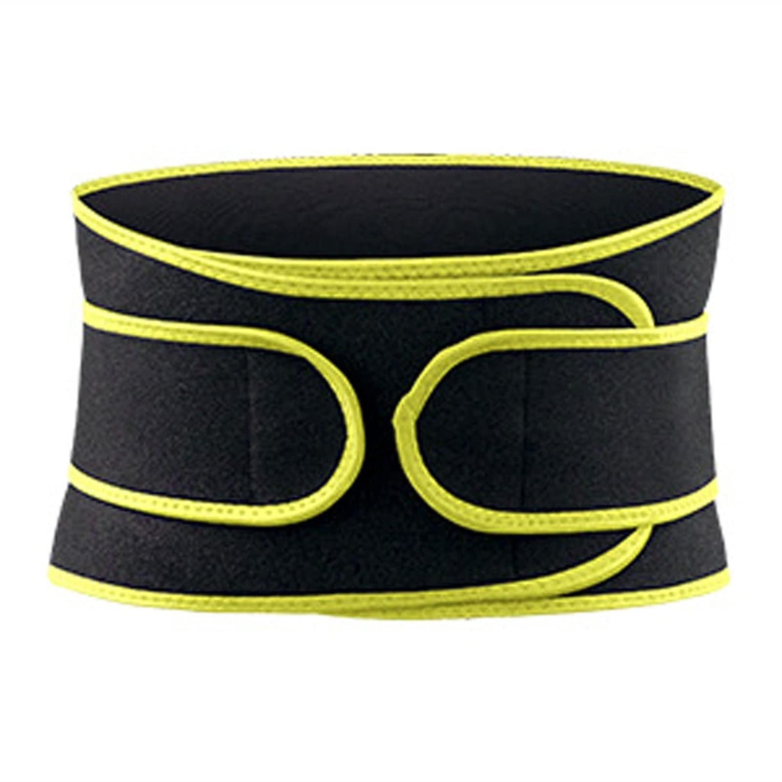 Adjustable Lower Back Brace Waist Trimmer Belt for Pain Relief - Lumbar Support for Sciatica, Spinal Stenosis, Scoliosis (Yellow, Large)