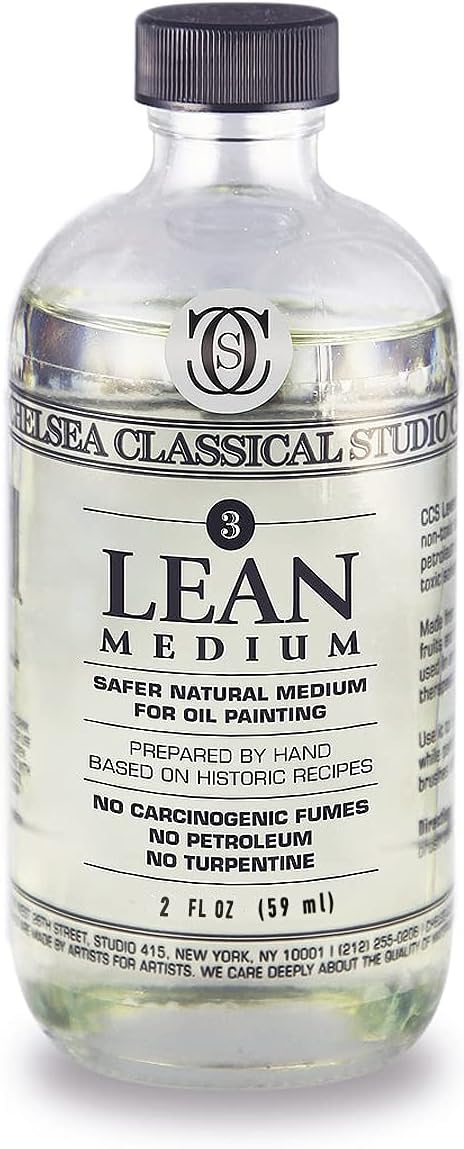 Chelsea Classical Studio Medium Clarified Lavender Lean Medium - for Lean Painting Techniques Increasing Adhesion, Drying Time, and Gloss - [2 oz. Bottle]