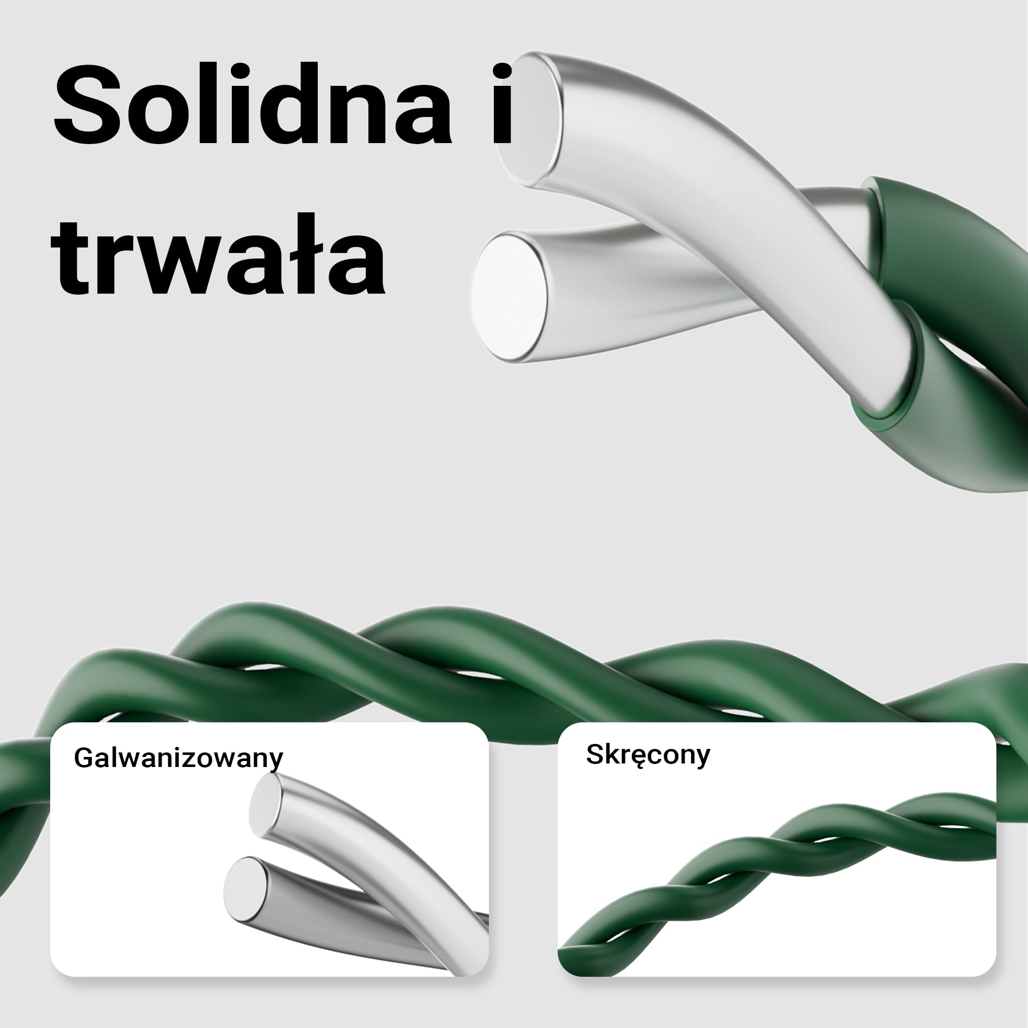 Wiltec Palisada ogrodowa o wysokości 0,65 m i długości 10 m, zielona siatka ogrodzeniowa stal z powłoką PCV, niski płotek rabatowy