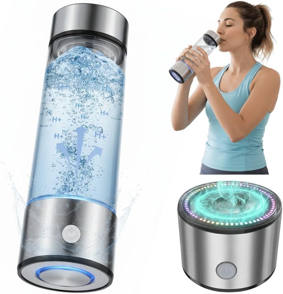 2026 New Hydrogen Water Bottle, Rechargeable Portable Hydrogen Water Machine Generator, Hydrogen Water Ionizer Machine for Home Office Travel with Charger