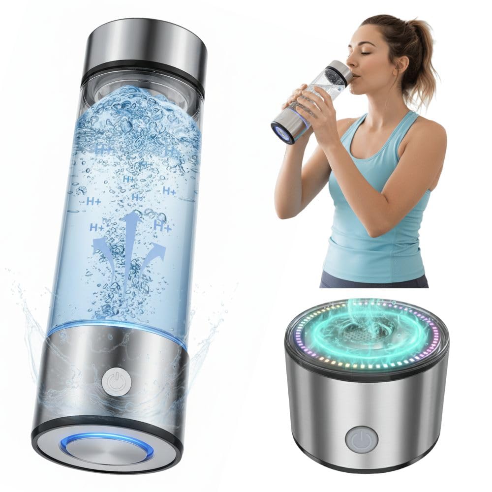 2025 New Hydrogen Water Bottle, Rechargeable Portable Hydrogen Water Machine Generator, Hydrogen Water Ionizer Machine for Home Office Travel with Charger