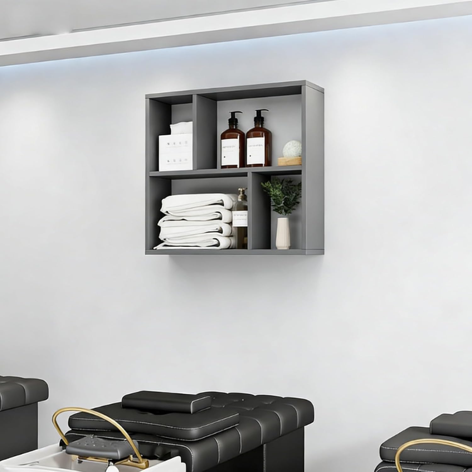 Wall Cabinet with Doors, Kitchen Wall Cabinets Storage with Shelves, Wall Mount Cabinets for Kitchen, Bathroom Wall Cabinets with Doors, Wall Storage Cabinets with Doors and Shelves,Grey-80/31.5in