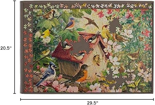 Jigthings Rompecabezas 1000 Tablero de rompecabezas para rompecabezas de hasta 295 x 205 pulgadas Tablero sólido con borde elevado para la mayoría