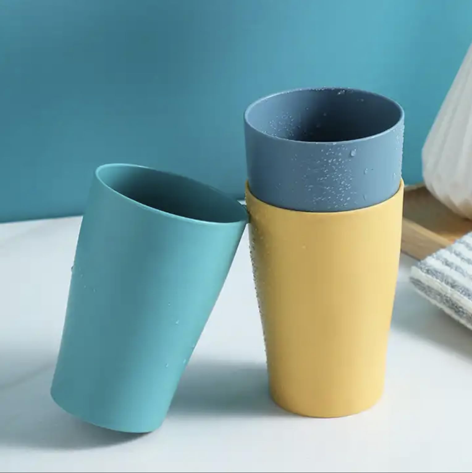 RHP Mehrweg-Trinkbecher Bunt Kunststoff 250ml, 128 Stück, bruchsicher, stapelbar, Party-Becher, Wassergläser, Trinkgläser