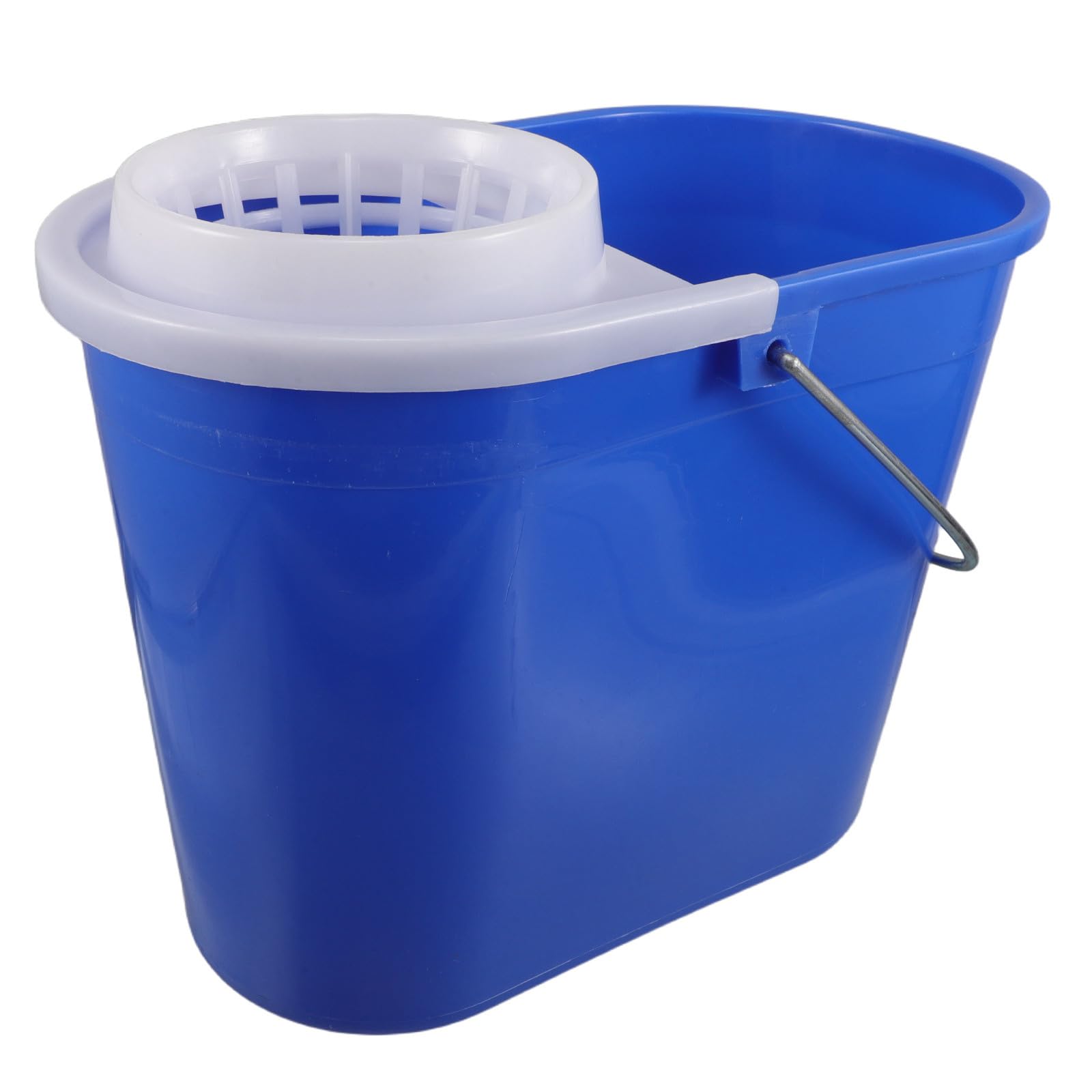 Cubo Integrado Escurridor Fregona de Plástico con y Azul Asa