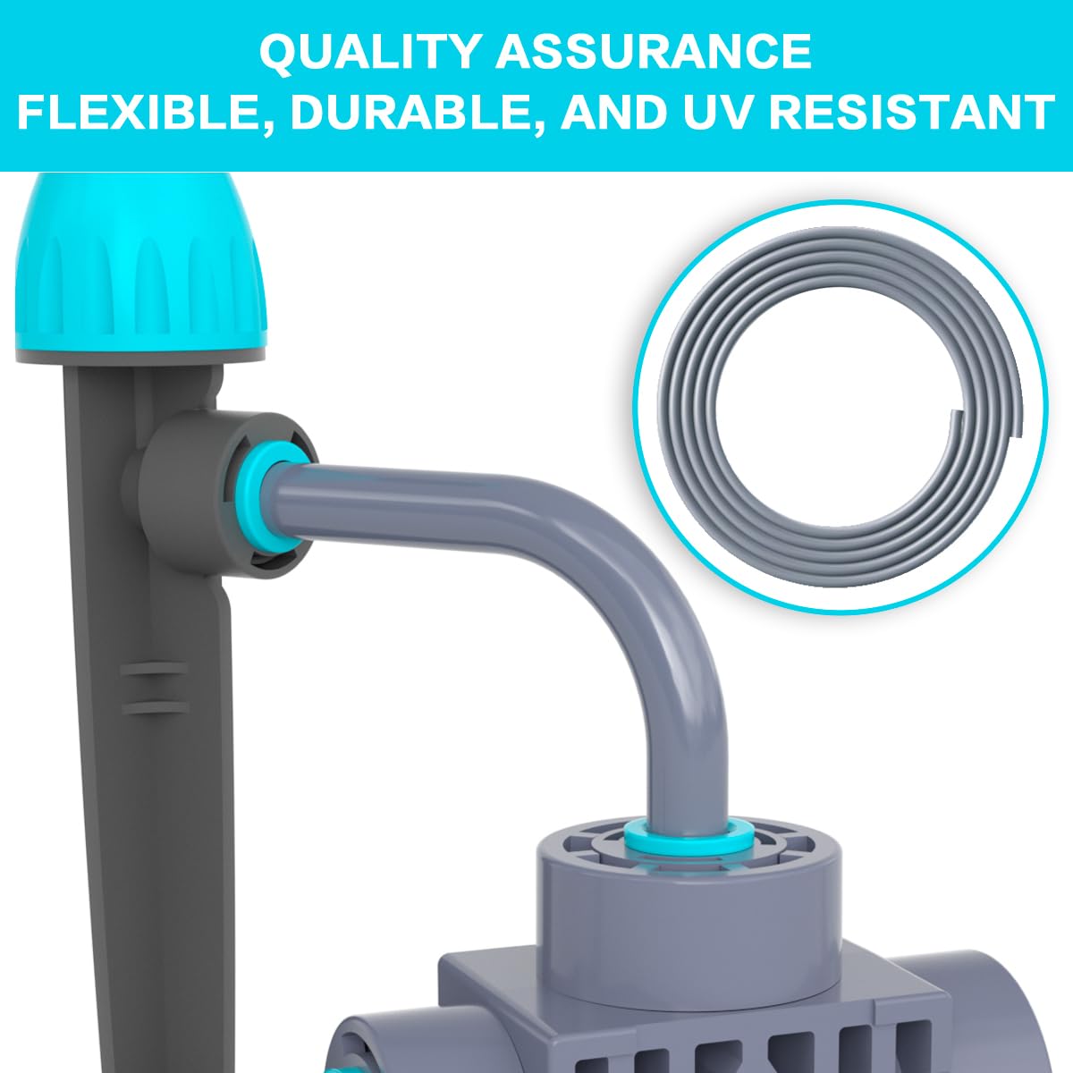 Garden Hose 33ft X 6mm, Drip Irrigation Kit Accessories, Flexible Distribution Tubing for Garden, Outdoor, Yard