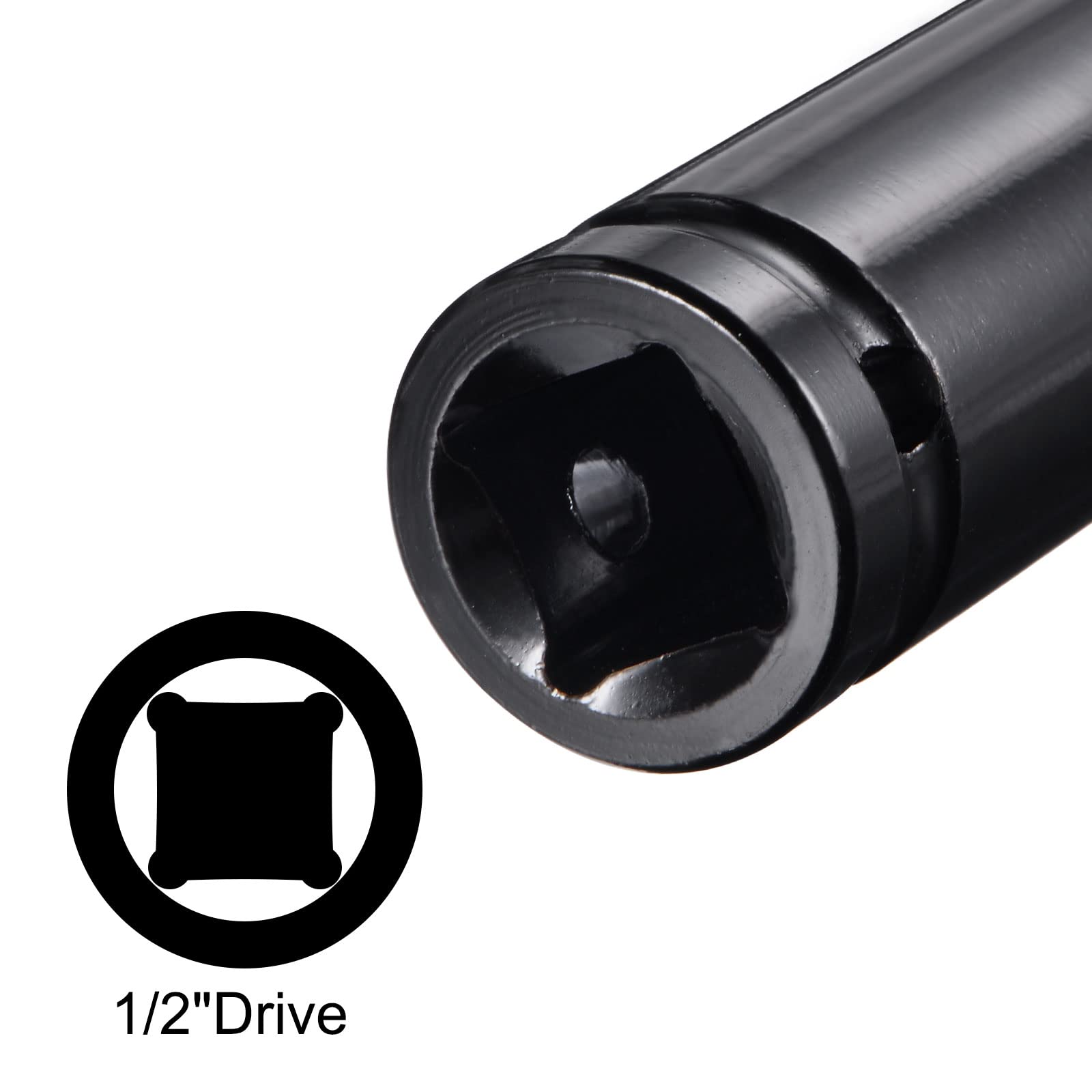 Sourcing Map Stecknuss 19 Mm, 1/2" Antrieb, 20.3 Cm – Aus CR-V-Stahl, Für Schlitzschrauben & Enge Räume