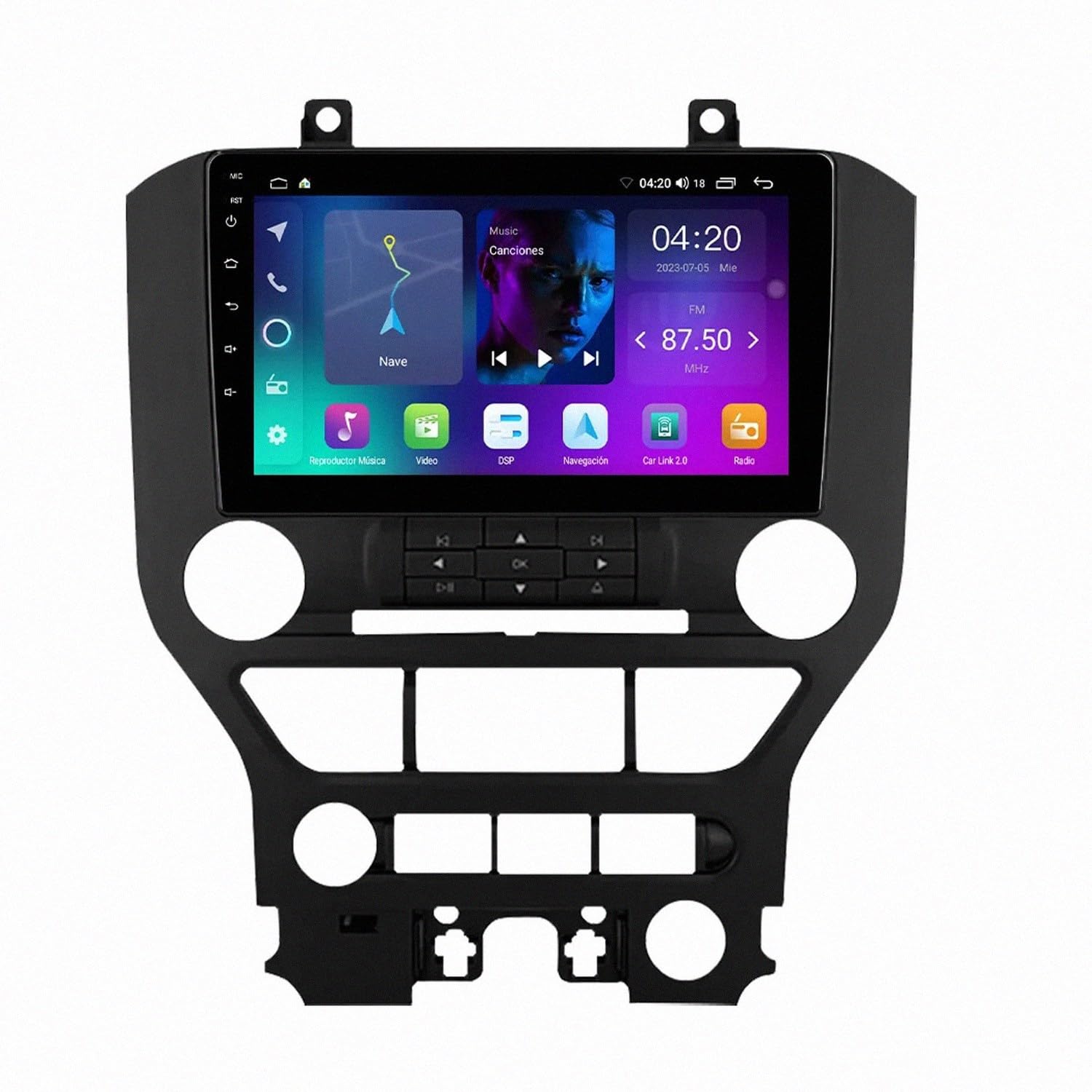 Radio para Coche con Android Auto para Ford Mustang S550 viajes con música Bluetooth 8