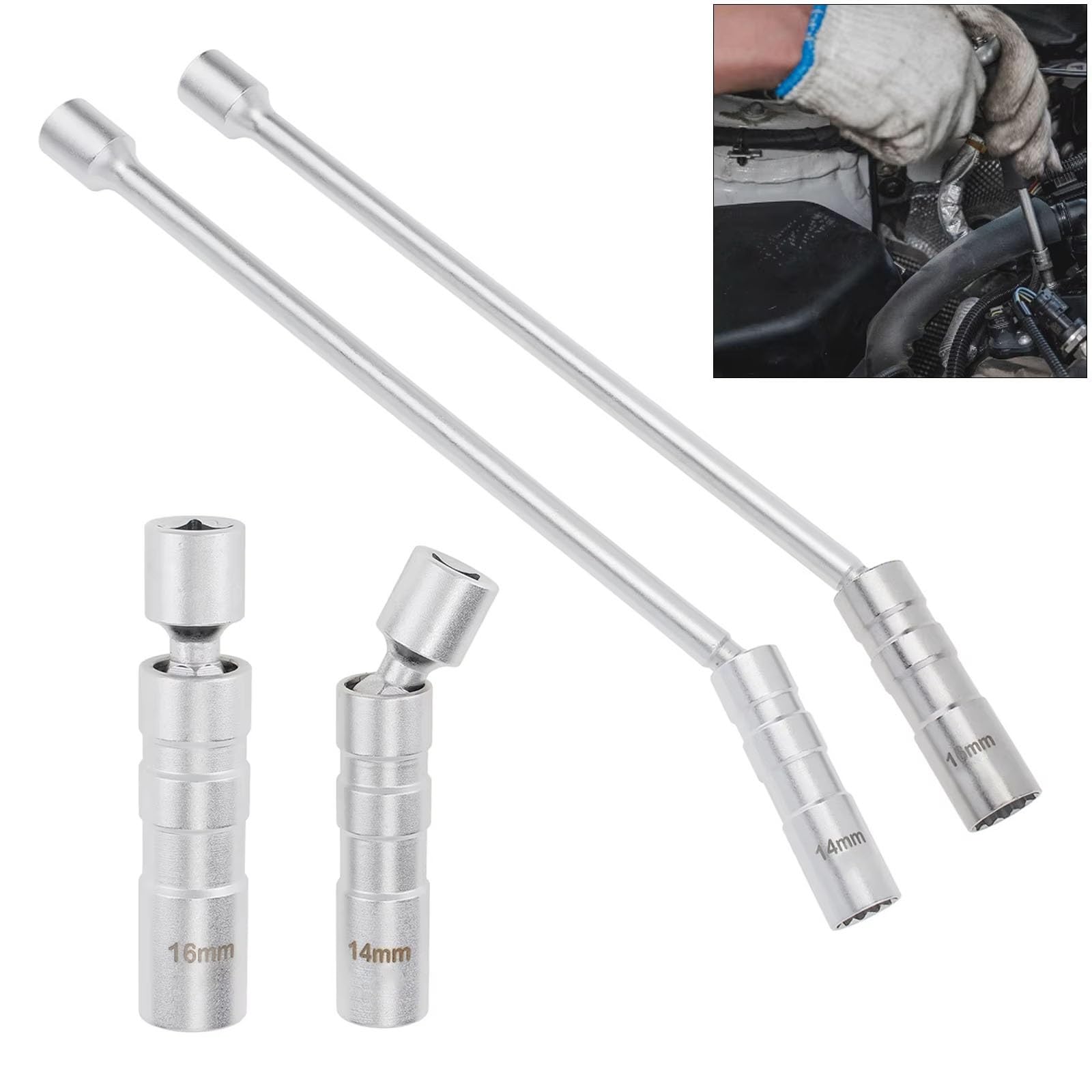 Magnetisch Zündkerzen Schlüssel Auto Erweiterte Motoren Magnetische Für Zündkerze Sockel Für Wand Zündung Entfernung Werkzeuge 2 Stücke 16mm Kompatibel Mit