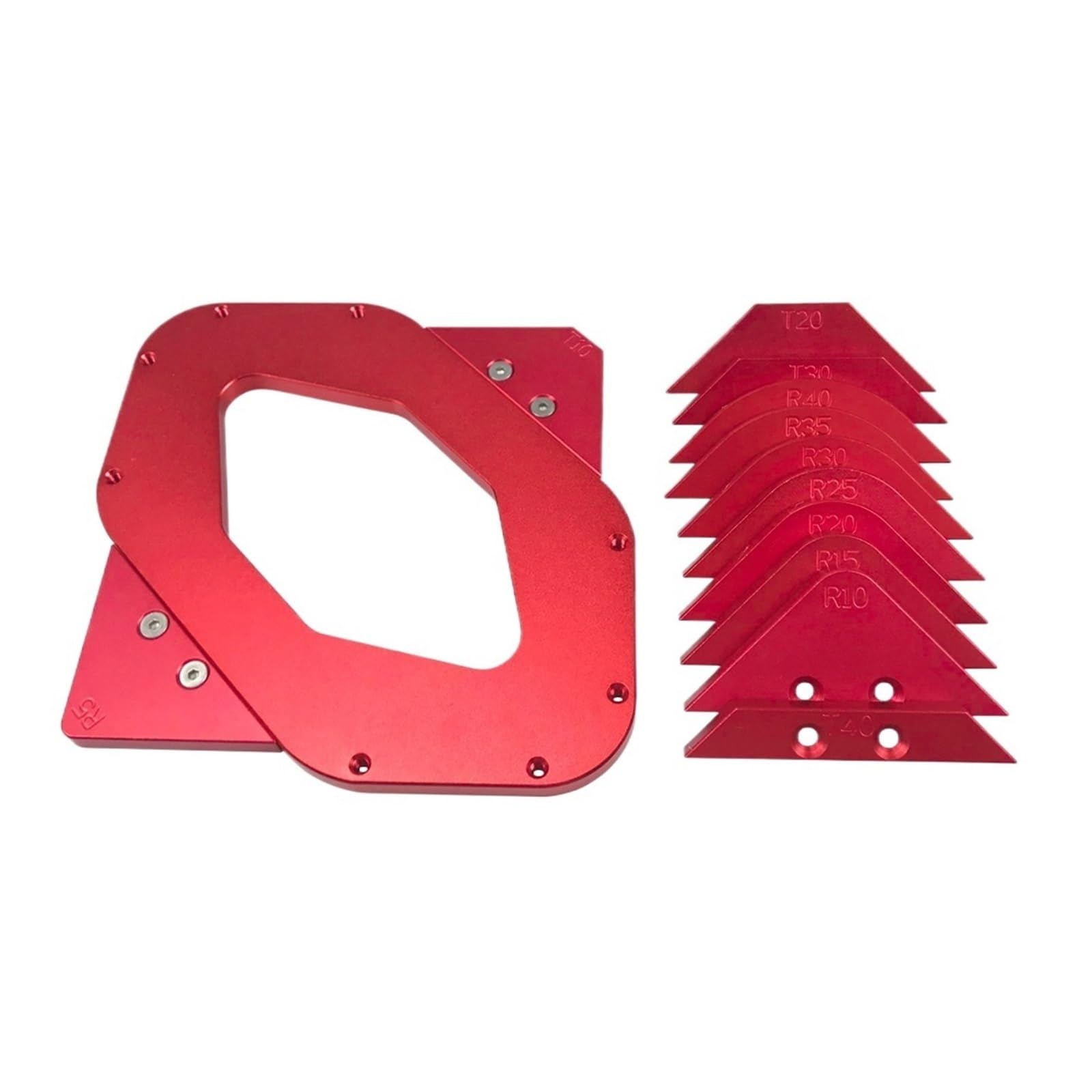 Bnvewr One Color Digital Angle Finder, Woodworking Fillet Gauge, Aluminum Alloy Bevel, Angle Ruler, Contour, Quick Round Corner Radius Template,Inclinometer