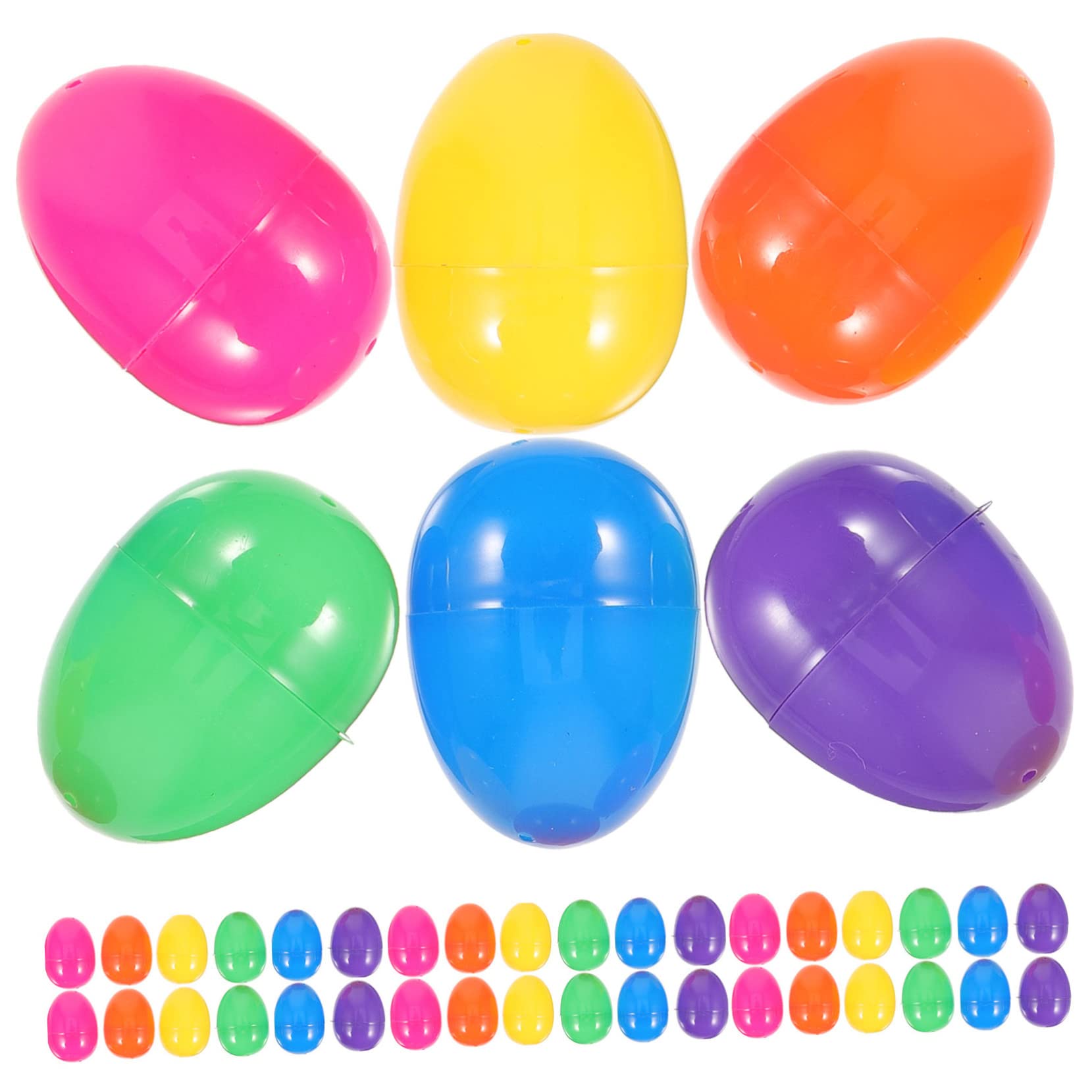 ifundom 50pcs Easter Egg Toy Decorative Easter Eggs Empty Eggs to Fill Fillable Easter Eggs Easter Egg Adornments Easter Eggs Hanging Ornaments Easter Eggs Toys Eggs Decorations Plastic