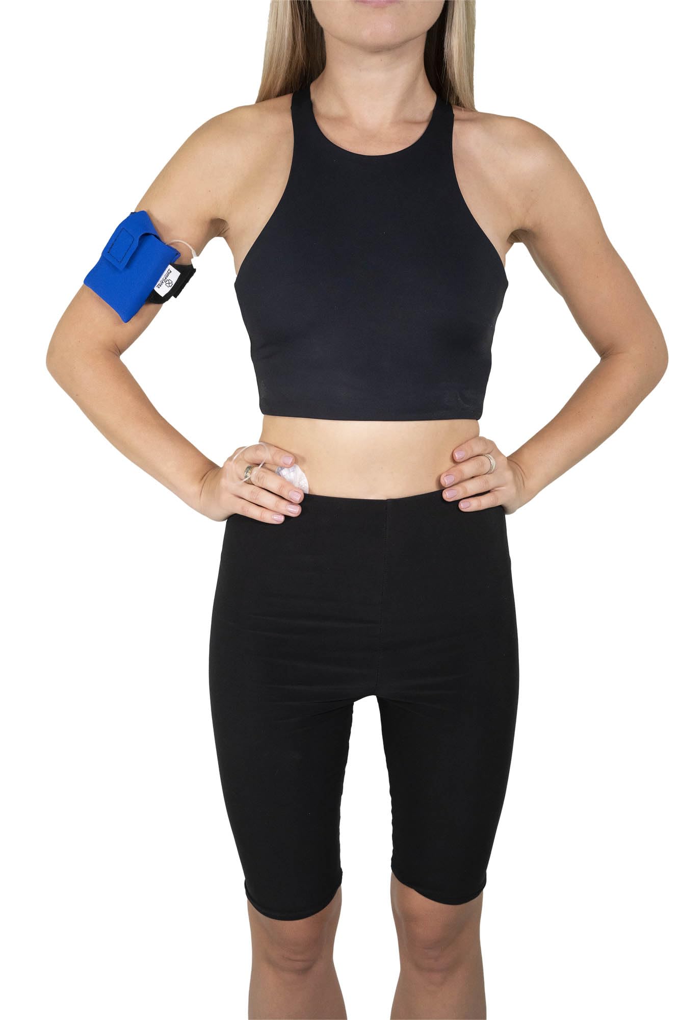 Pumpcases™ Blue Insulin Pump Holder – Diabetic Insulin Pump Arm Band – Arm Belt Insulin Pump Case – Pumpcases™ are Compatible with 780G – Assembled in The USA (Large)