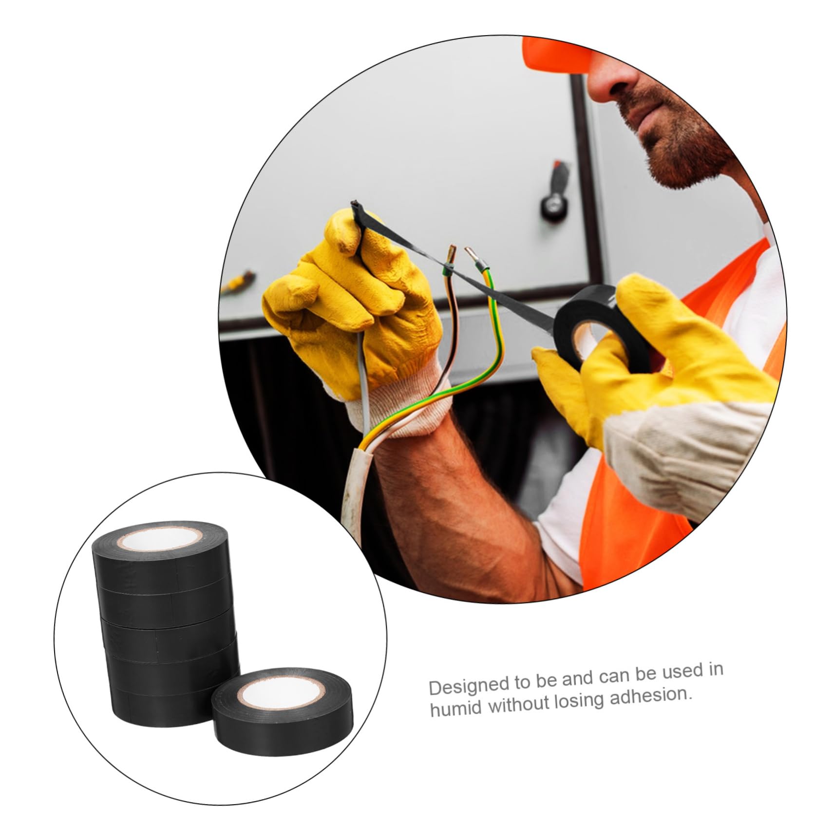 Nastro adesivo, 6 rotoli for fili isolanti resistenti alle alte temperature for