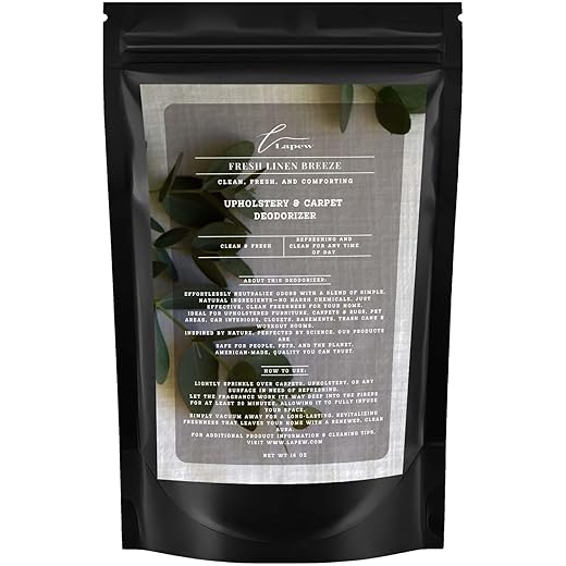 Fresh Linen Breeze Carpet Freshener Powder: Powerful Odor Eliminator for Home, Upholstery Deodorizer, Carpet Deodorizer, Pet Urine, Cat Litter Box - Fresh Linen Breeze Fragrance