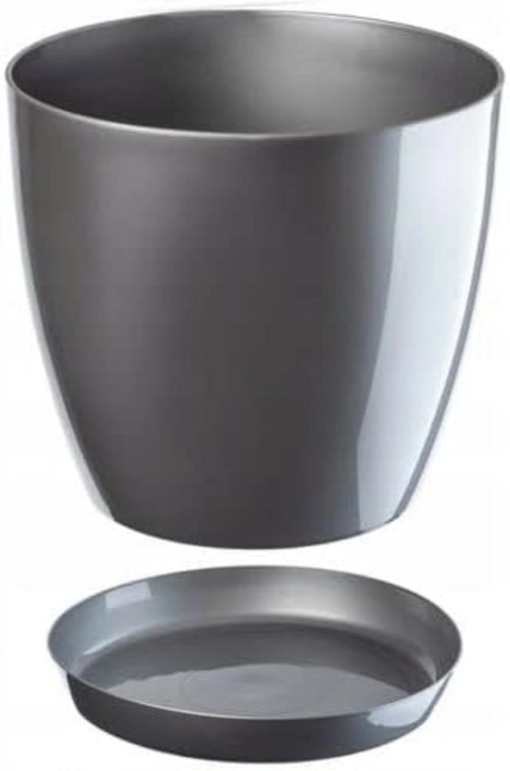 B2C Plant Pot Flower 20 Colours 9 sizes Gloss Plastic Plant Pots Planter Saucer Tray Deco (28 cm/ 11 inch, Purple) — view 8