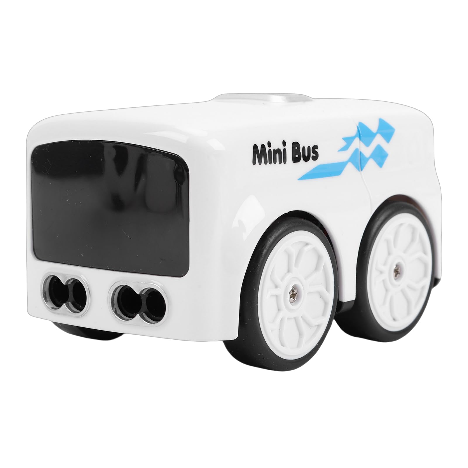 Keenso Mini Bus, Intelligenter Sensor-Spielzeugbus, Gestensteuerung, RC-Auto mit Linienverfolgung und 9 LED-Ausdrücken, für Interaktives Spielen für (White)