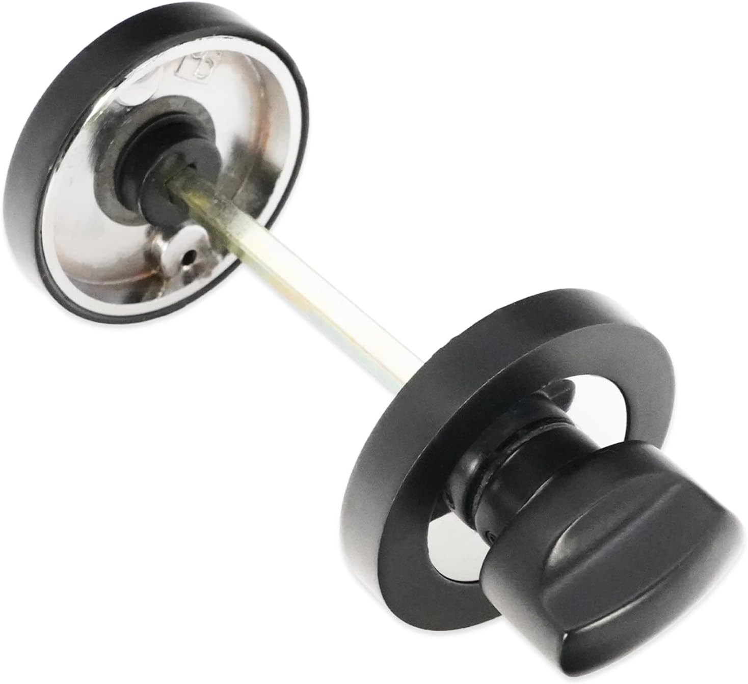 Infinity Decor Standard Thumb Turn with Emergency Release Pack in Black & Chrome Finish – Privacy Thumb Twist Lock for Bathroom Toilet WC Doors