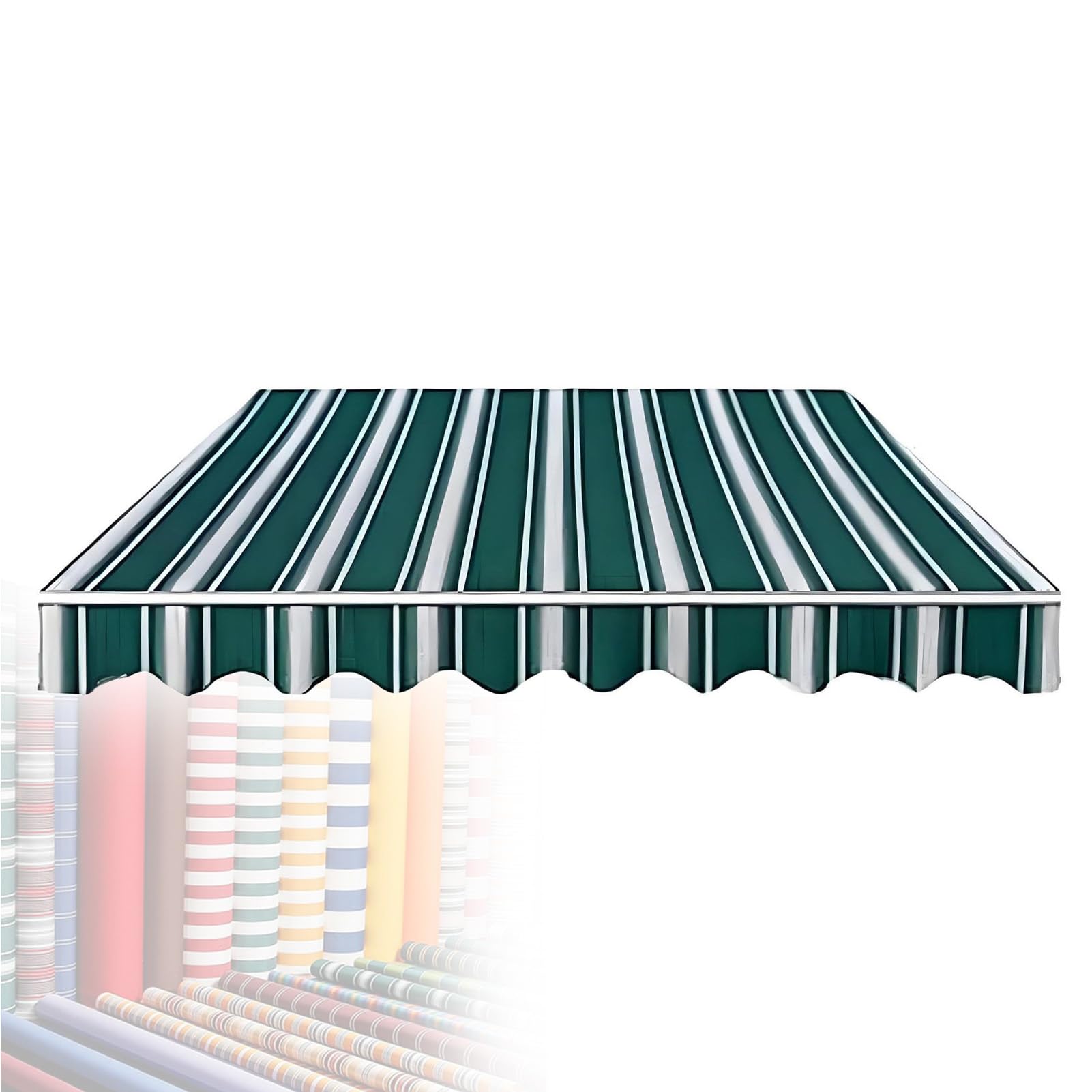 Patio Lona de Repuesto para Toldo Cenador Manual Retráctil Jardín,Impermeable protección UV(Solo la Tela) Tela De Repuesto De Puertas De Mercado Cubierta Protectora