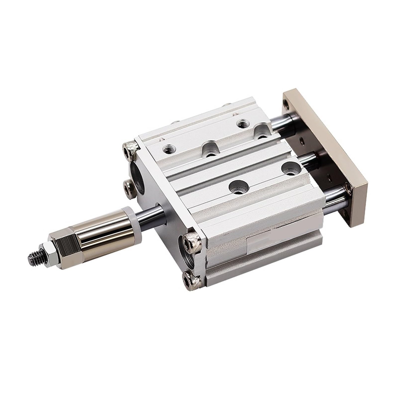 Cylinder Pneumatyczny, MGPM20/25 regulowany skok rozmiar otworu 20mm/25mm trójosiowy z prętem kompaktowy siłownik pneumatyczny(MGPM20x20-20-XC8)