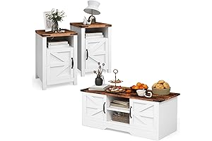Oneinmil Furniture 3-Piece Set: End Tables and Coffee Table for the Living Room