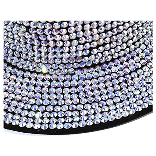 Happyera Women's Bling Rhinestone Wide Brim Panama Hat Sun Visor Fedora Hat Cap - Ab Color #TOP2