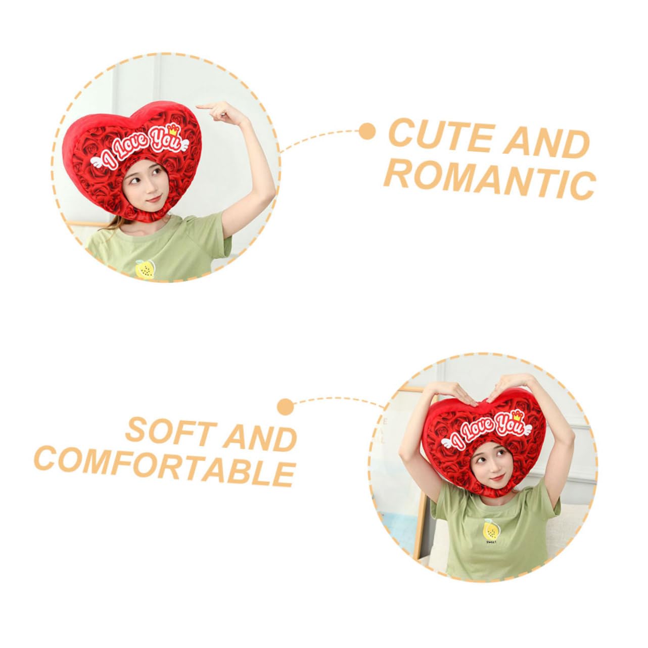 Amosfun Tocado De Cosplay Diseño De Corazón Sombrero De Fiesta para Accesorios De Foto