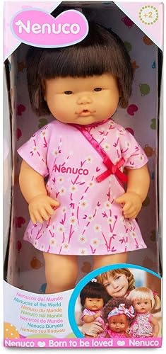 Nenuco s of the World - Muñeca asiática bebé - tono de piel medio con ojos marrones, muñeca de 12 pulgadas
