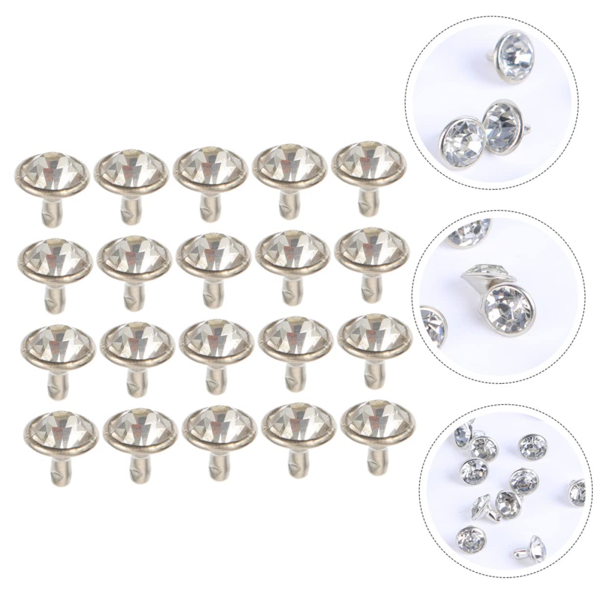 SHINEOFI 1000 Juegos remaches de diamante accesorios para bolsos remache de diamante de cristal Remaches para ropa herramientas para manualidades decoración remaches para tela Metal Decorar