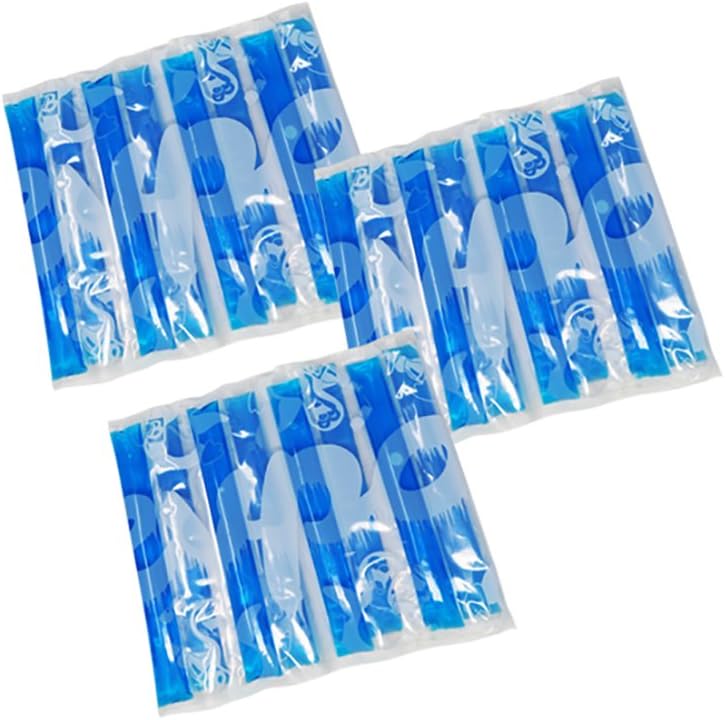 Reusable Ice Sheet for Coolers - Patented Reusable Ice Pack - Slim, Long-Lasting, Leak-Free Iceless Sheets for Your Lunch or Cooler Bag - No Ice Needed (3-Pack)