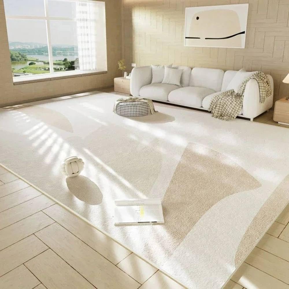 Tapis de luxe en peluche pour décoration de chambre à coucher douce J