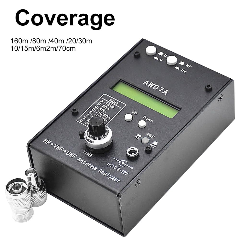 Misuratore SWR di Rete 1.0-9.99 HF/VHF/UHF AW07A Analizzatore di Antenna Multibanda 1.5-470MHz 160M HF+ Analizzatore di Spettro UV