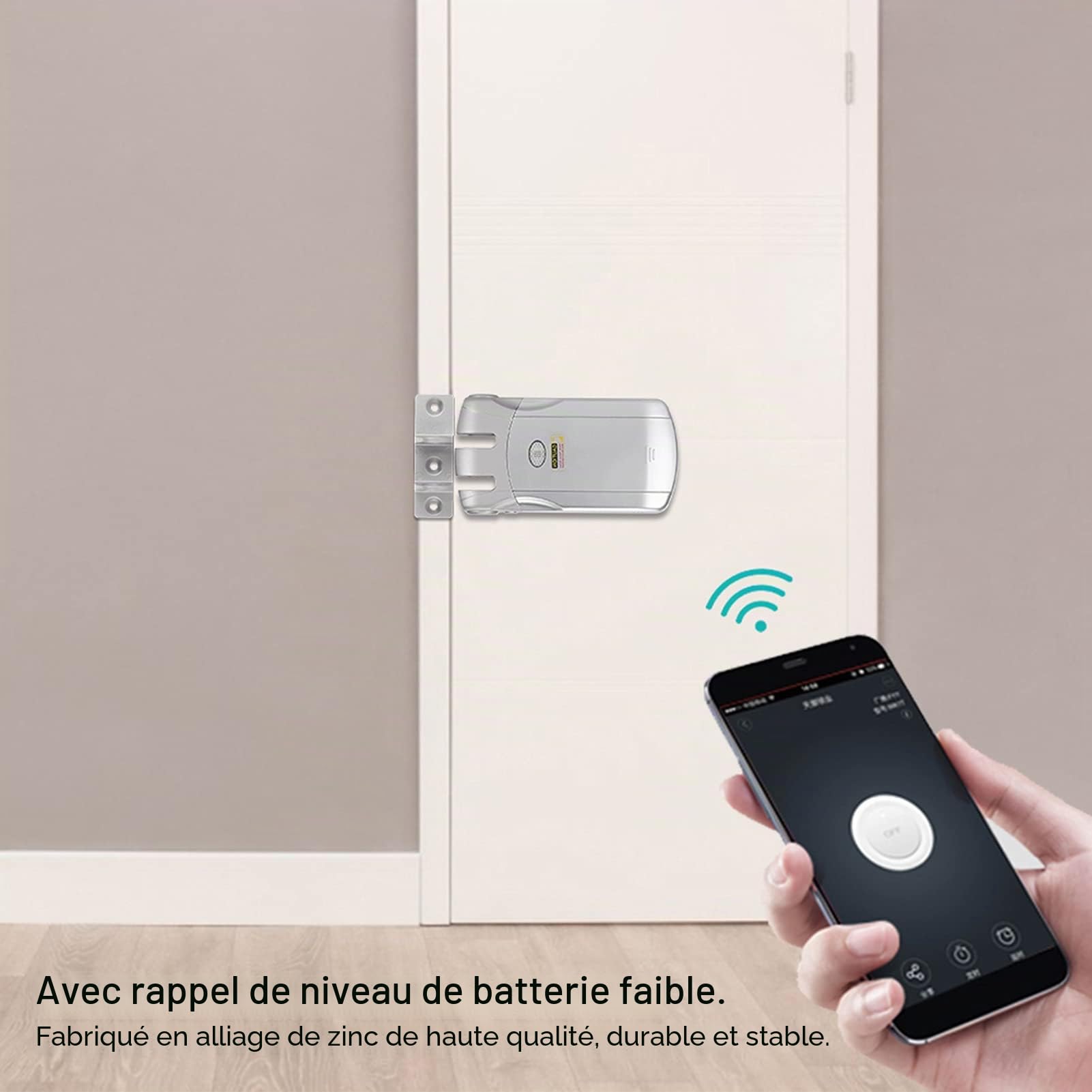 Serrure connectée Tuya WiFi - Système d'entrée sans clé avec télécommande, sécurité antivol pour la maison, matériau en alliage de zinc, installation facile