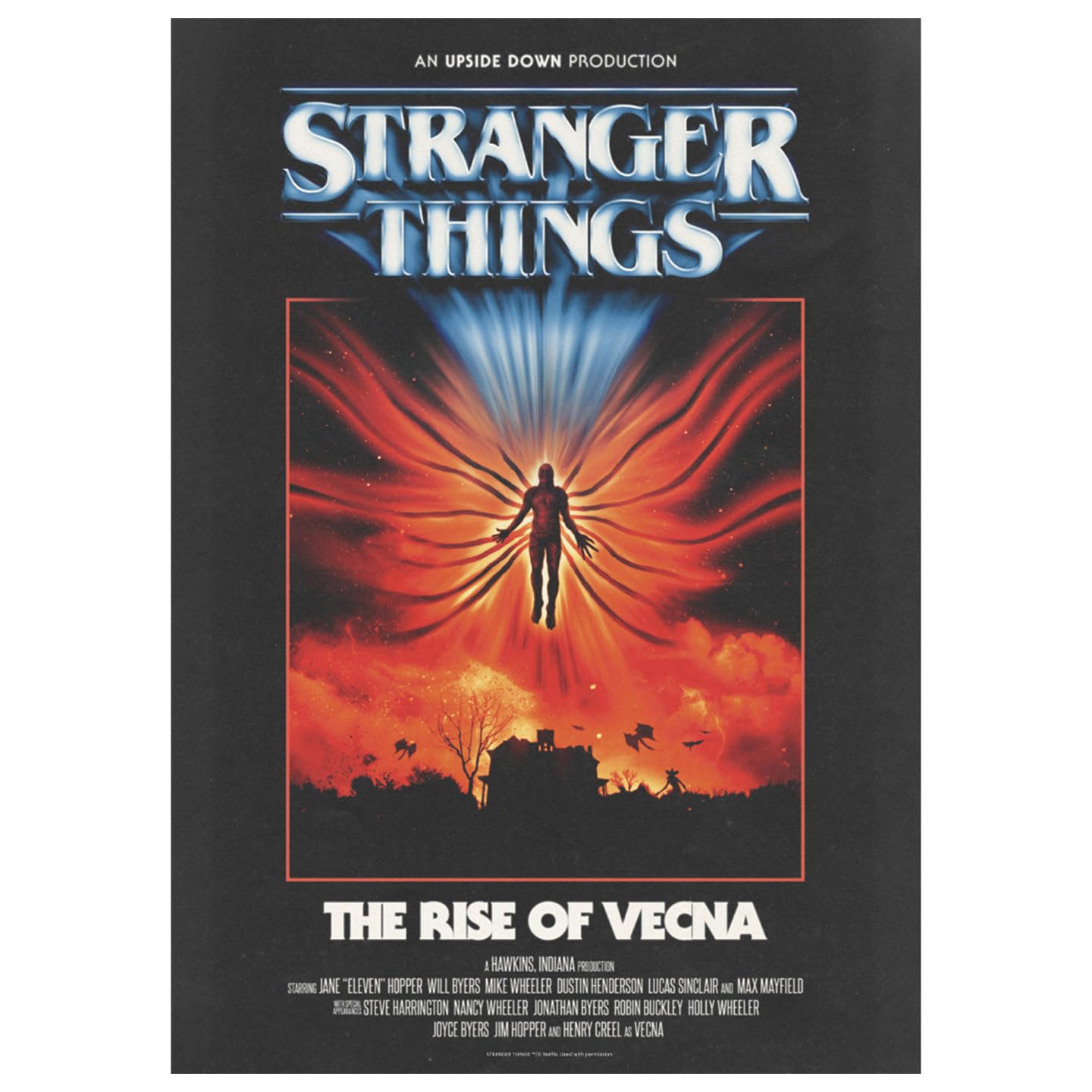 Stranger Things poster Vecna authentique limité A3 contre les copies - 7
