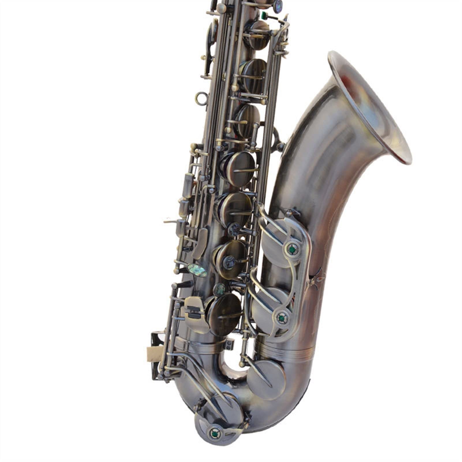 B Flat Sassofono Tenore Rame Antico Doppio Pulsante Costola Abalone Pulsante Sassofono Principiante Giocatore Professionista Sax Ottone