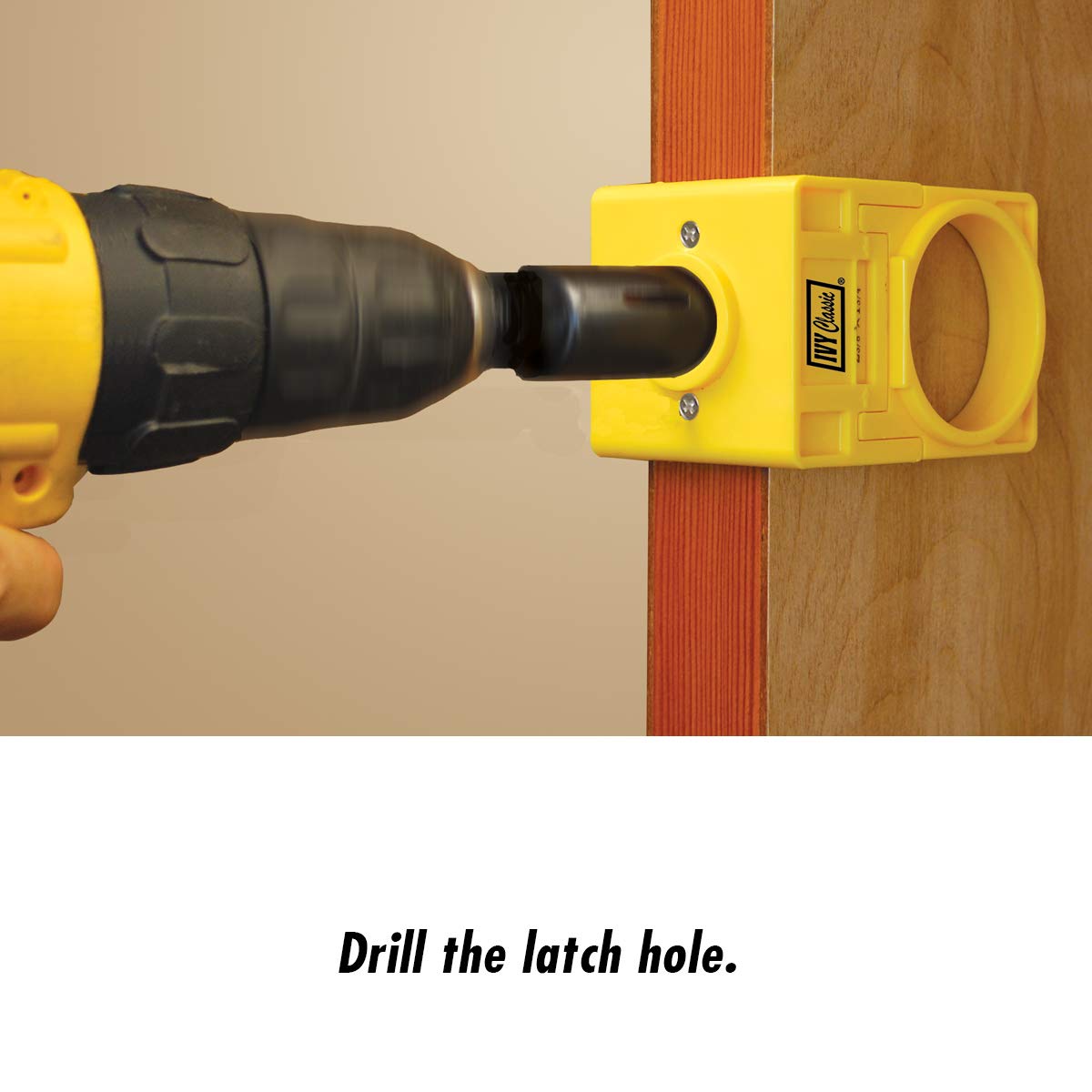 IVY Classic Lock Installation Kit – Carbon Steel Hole Saws With Guide Template, For 1-3/8" & 1-3/4" Wood Doors, 2-3/8" & 2-3/4" Backsets