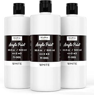 Nicpro White Acrylic Paint image