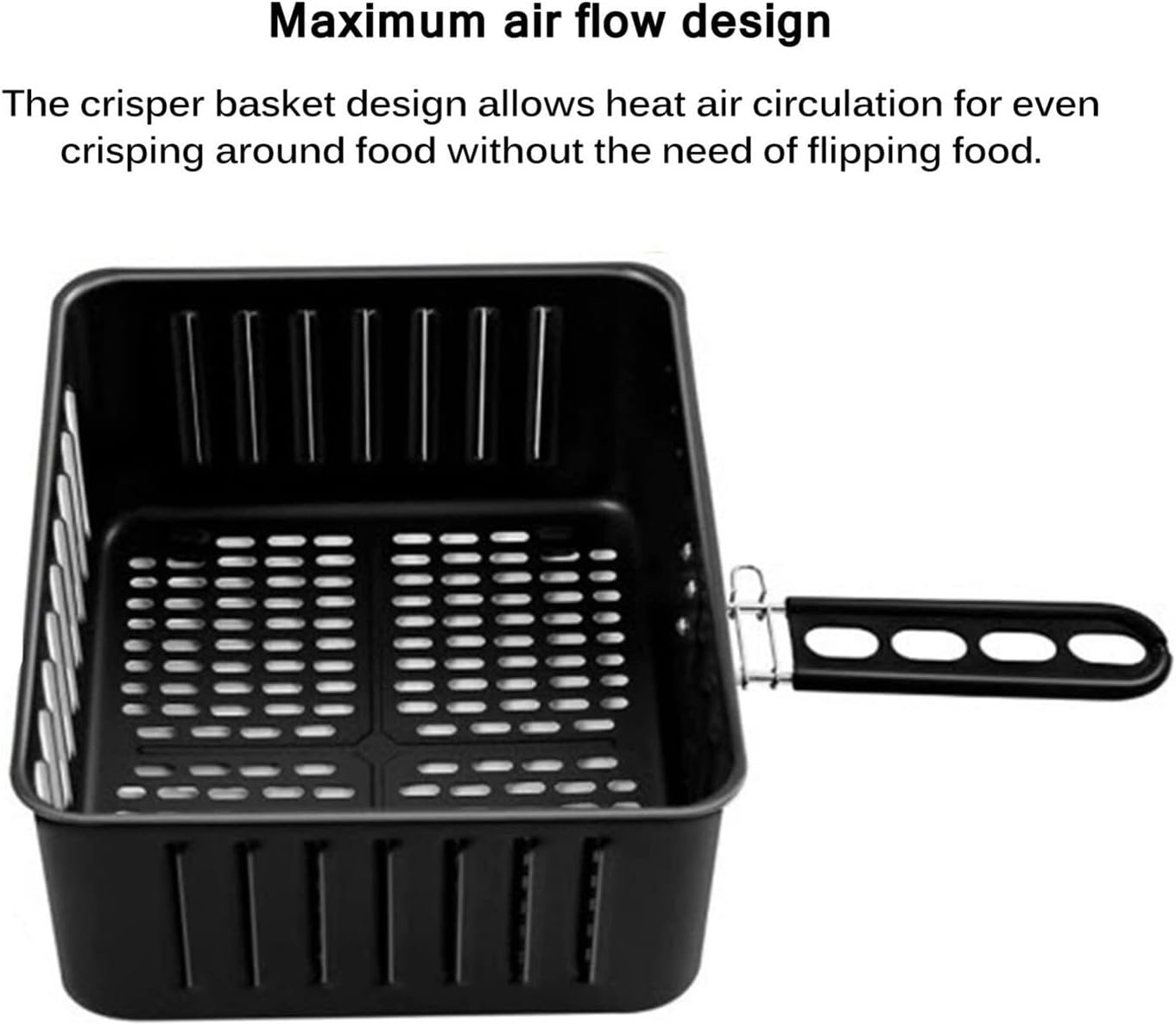 Fryer Basket, Fryer Basket/Skimmer Spoon Black Metal Frying Basket Kitchen Household French Fries Frying Basket Restaurant Snacks French Fries Basket Strainer Basket