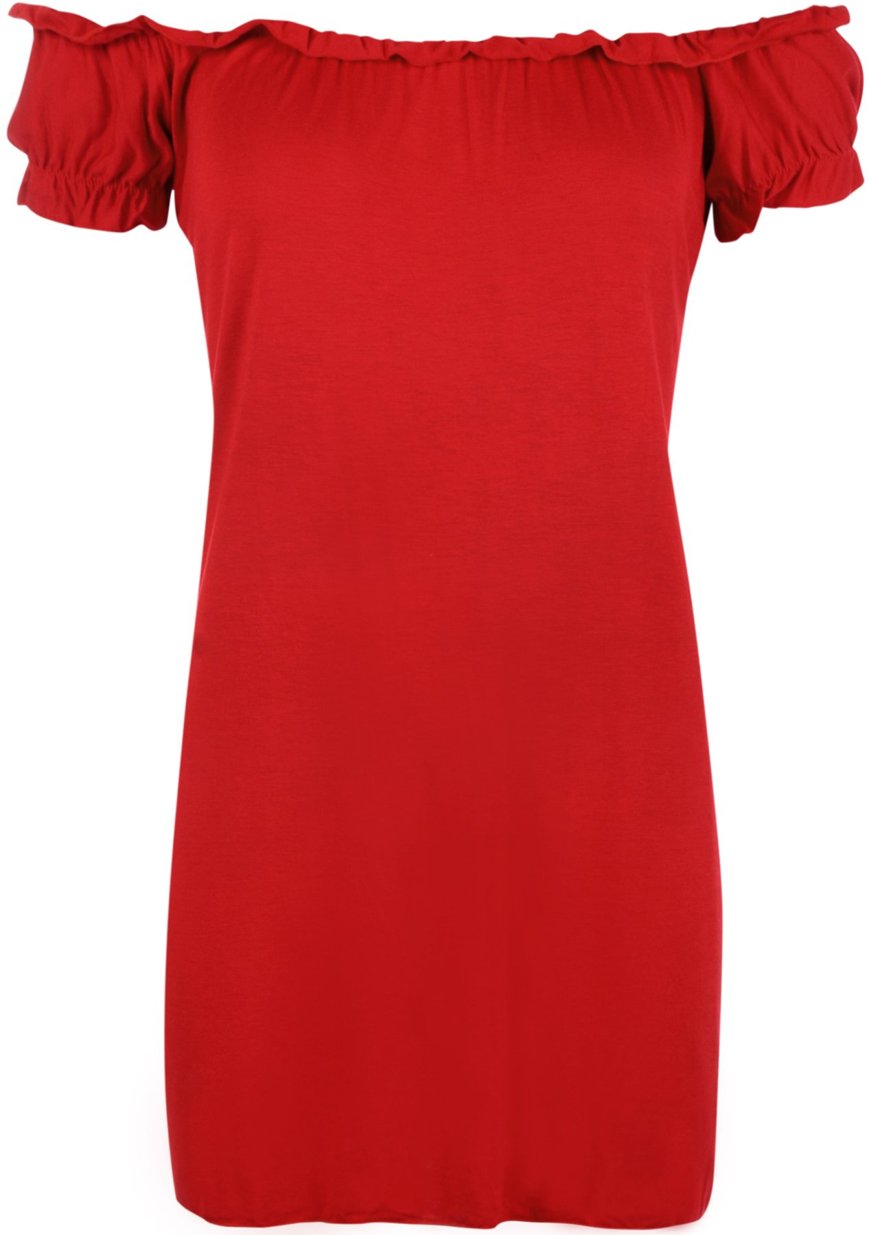 WearAll Ladies Off Shoulder Gypsy Boho Top Womens Plus Size Red 26/28