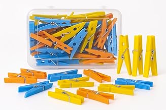 Nirency Plastic Cloth Clips for Drying Clothes, Clips for Cloth, Multi-Color Pegs for Laundry & Home Use (Multicolor) (Pack of 24)