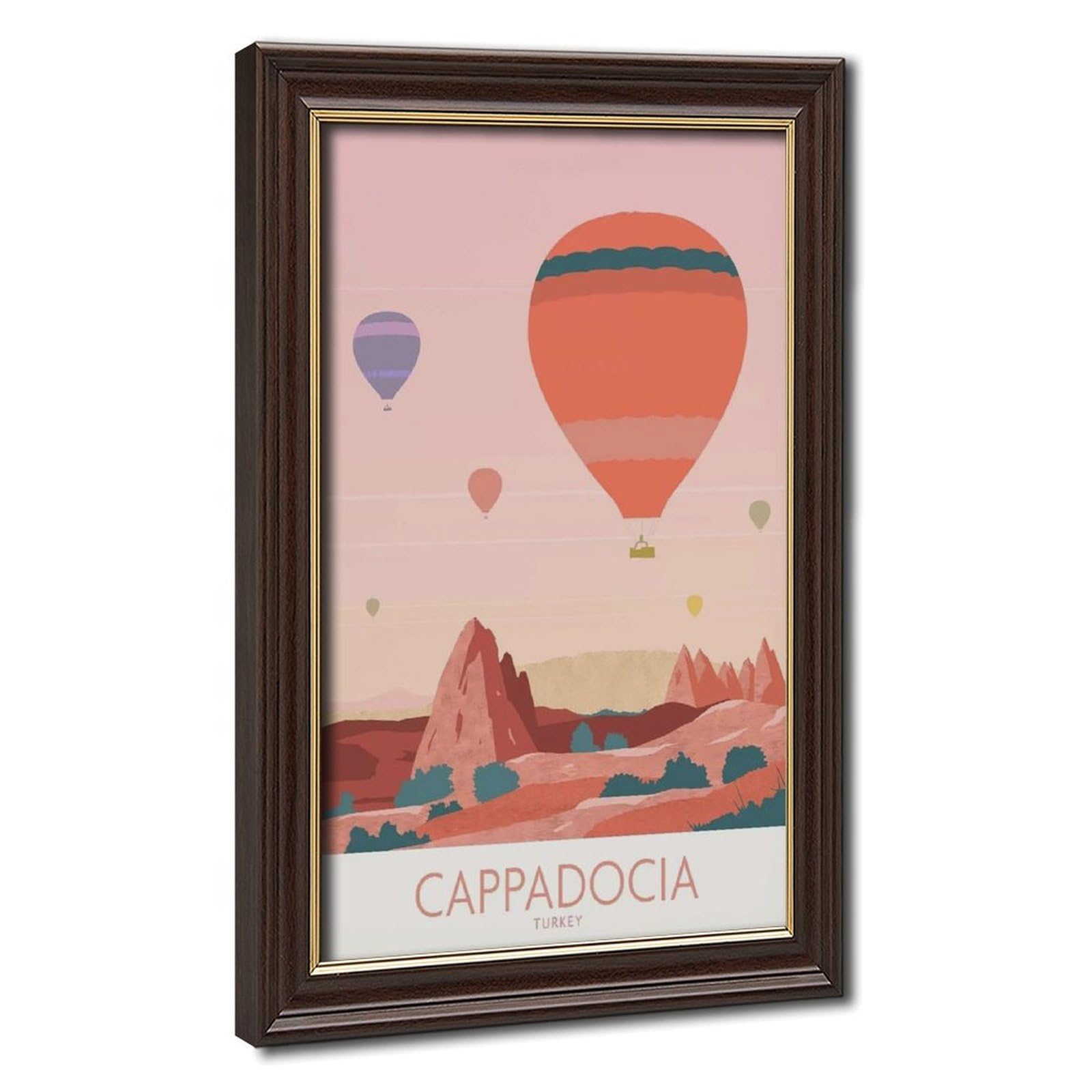 Bareronor Mokume Gane Frame-Style Cappadocia Canvas Poster For Office Decor Gift