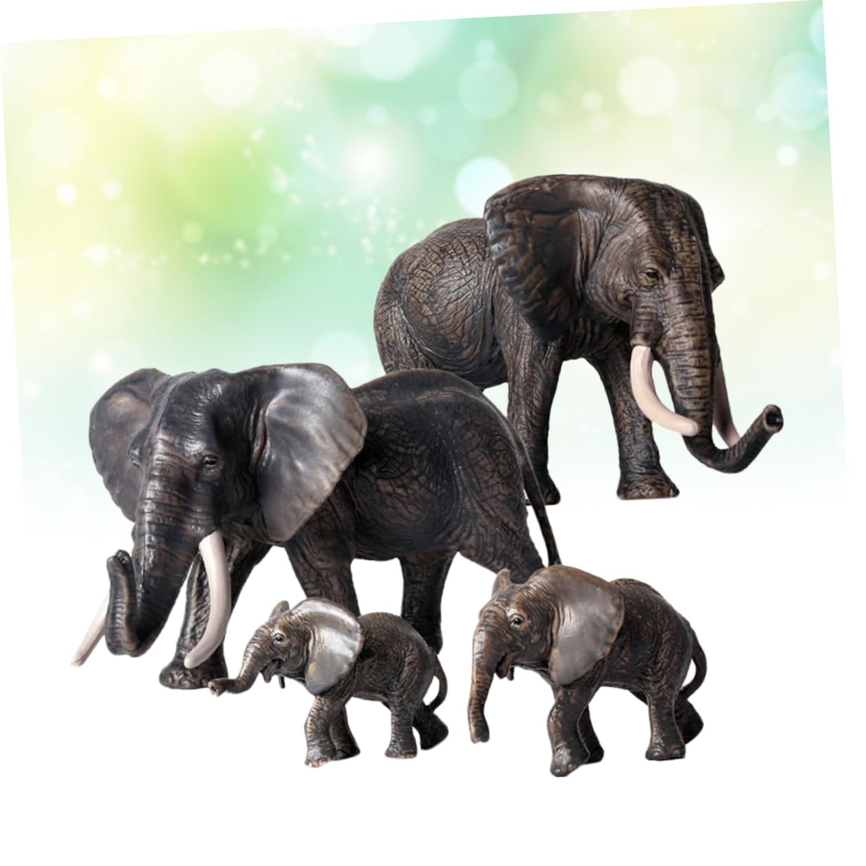 ERINGOGO 1juego Figuras De Elefantes Simulados para Niño Niña Juguete Creativo De Modelos De Animales Salvajes para Decoración y Aprendizaje Naturaleza