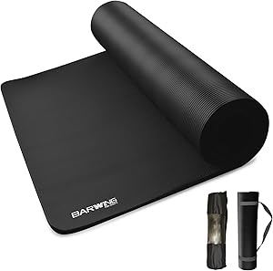 BARWING(バーウィング) ヨガマット 15mm 折りたたみ 幅広 大きめ 厚め 幅90cm 長さ200cm 高密度NBR
