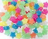 JOLLY STORE Crafts Glow In The Dark Star Pony Beads 100pc